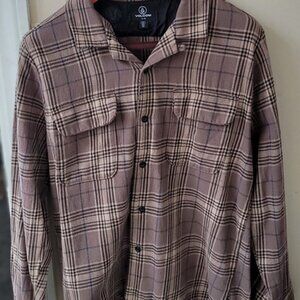 Volcom Plaid Shirt Jacket (L)